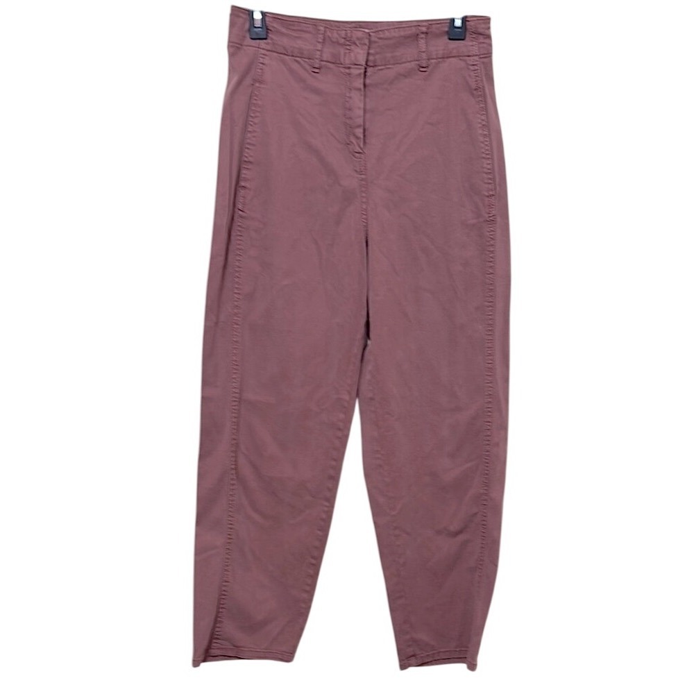 Joie Cropped Pants‎ High Waist Casual Trousers Pockets Mauve Size 6